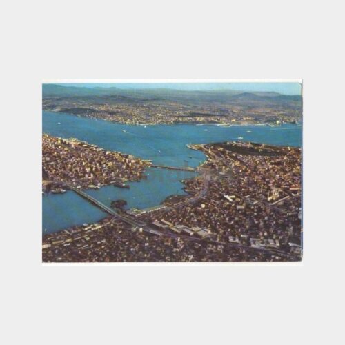 İstanbul Haliç ve Boğaziçi Havadan Görünüş Kartpostal