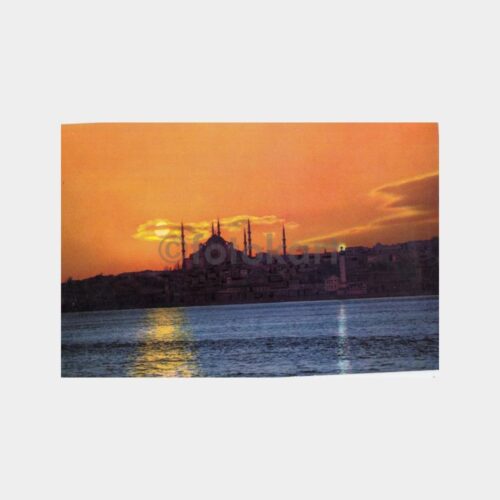 1975 İstanbul Silueti Camiler Görünüş Kartpostal
