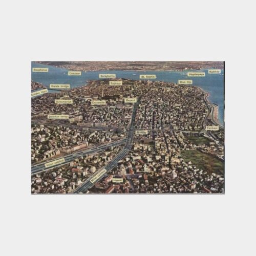 İstanbul Yarımada Havadan Görünüş Kartpostal