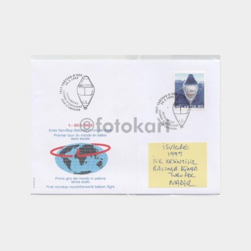 1999 İsviçre Dünya Balon Turu Konulu FDC