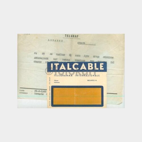 1960 Italcable - Telgraf Zarf ve Kağıdı