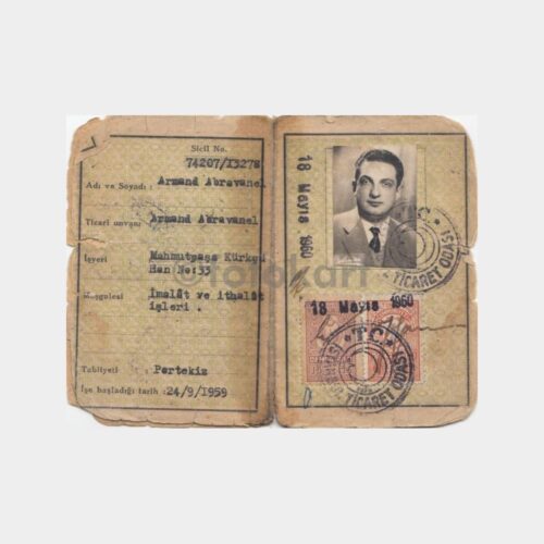 1960 İstanbul Ticaret Odası Üye Kimlik Cüzdanı