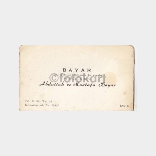 1966 İznik İşyeri Kartviziti
