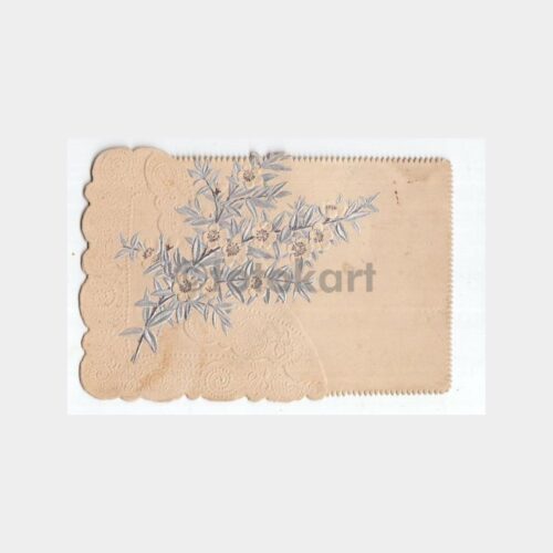 1920 Kabartma Çiçek Desenli Kart