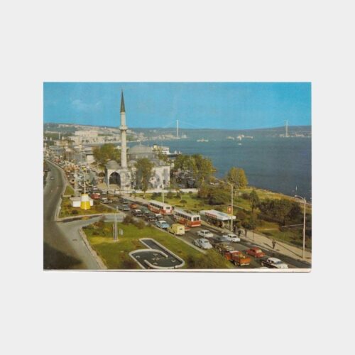 1976 İstanbul Fındıklı Kabataş Resimli Tebrik Kartı