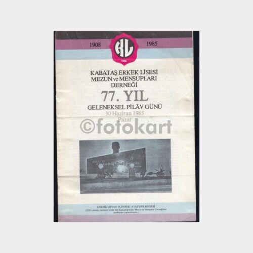 1985 Kabataş Erkek Lisesi Bülteni