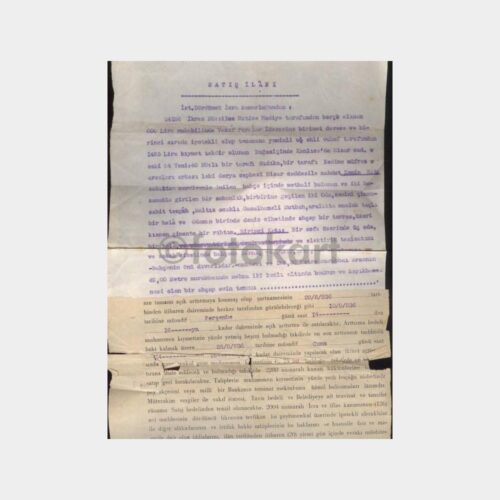 1936 Kanlıca Arsa İcra Satış İlanı