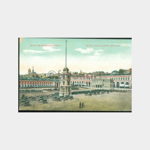 1908 İstanbul Karaköy Tophane Görünüş Kartpostal