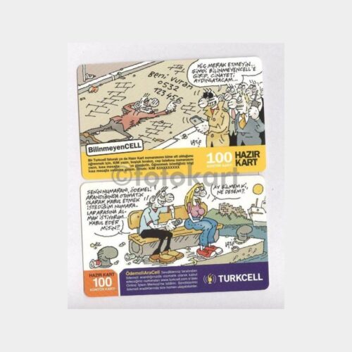 Karikatürlü Telefon Kartı (2 Adet Boş)