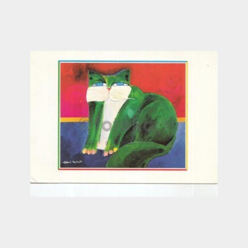 Kedi - Ressam Tablosu Konulu Tebrik Kartı