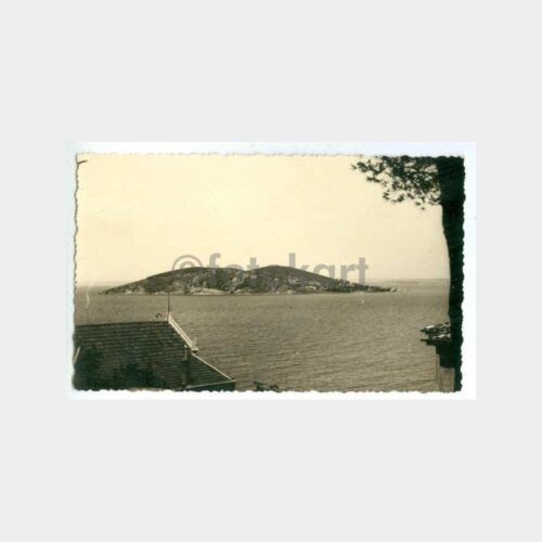 1940 Kınalıada Görünüş -Çeraz Baskı- Kartpostal