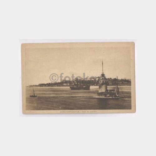 İstanbul Kız Kulesi Konulu Eski Kartpostal