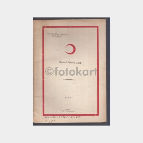1952 Türkiye Kızılay Derneği Kongre Zaptı