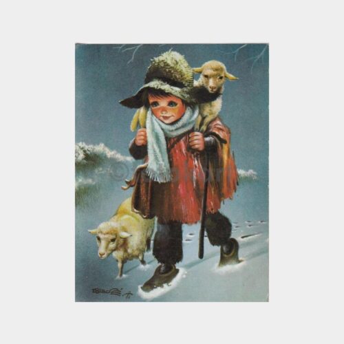 Köy Yaşamı Ressam Tebrik Kartpostal