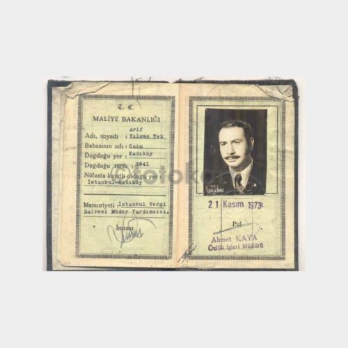 1973 Maliye Konulu Hüviyet Cüzdanı