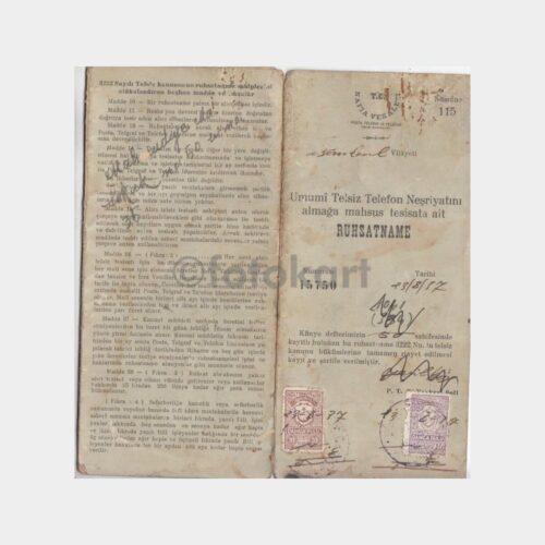 1937 İstanbul-Markoni Marka Radyo Ruhsatı