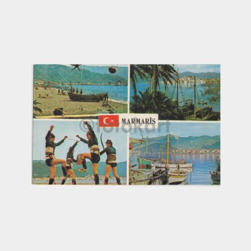 1975 Marmaris 4 Görünüş Kartpostal