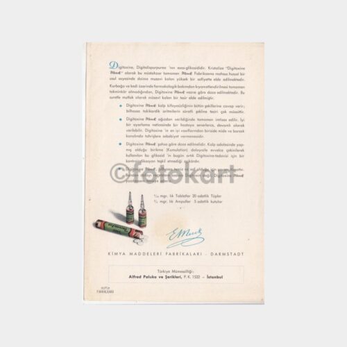 1953 Merck İlaç Tanıtım Kartı