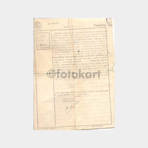 1942 Muş Noterliği Vekaletnamesi
