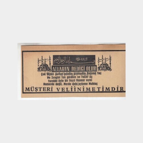 Müşteri Velinimetimdir Baskılı Karton Kartı