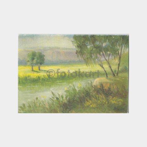 Ressam Naci Terzi - Irmak Konulu Tebrik Kartı