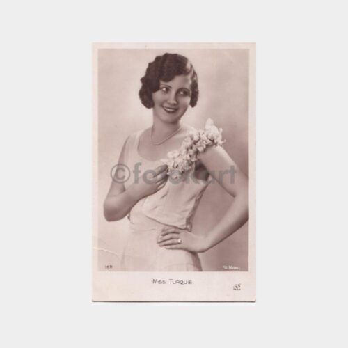 1931 Türkiye Güzeli Naşide Hanım Kartpostal