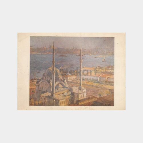 Ressam Nazmi Ziya Gürkan Tablo Tebrik Kartı