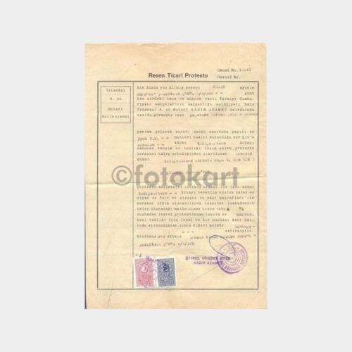 1960 İstanbul 4. Noteri - Resen Ticari Protesto