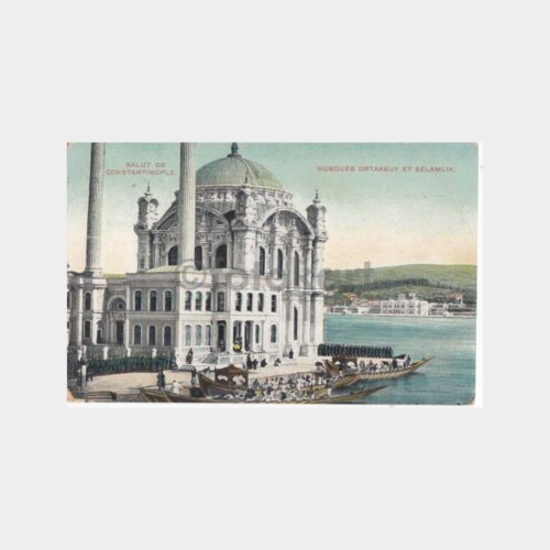 1919 İstanbul Ortaköy Camii Konulu Kartpostal
