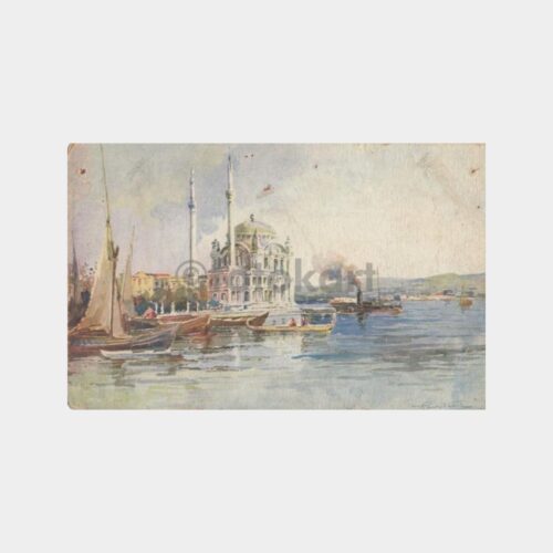 1908 İstanbul Ortaköy Cami Nadir Kartpostal