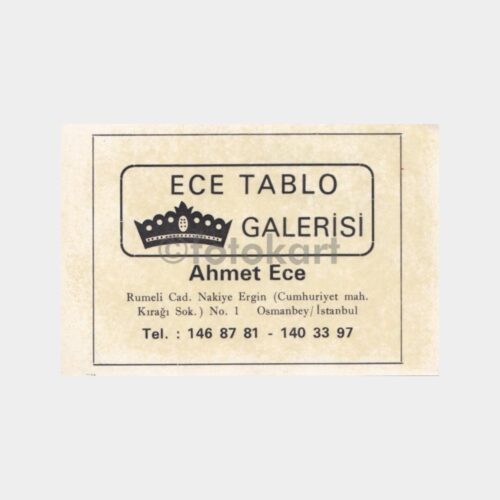 1970 Osmanbey Rumeli Cad İşyeri Kartı