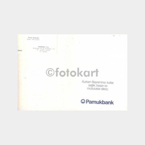 Pamukbank Pangaltı Şb. Tebrik Kartı