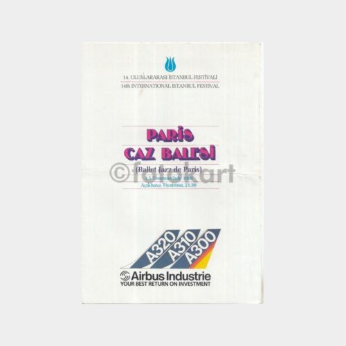 1986 İstanbul Festivali Paris Caz Balesi Programı
