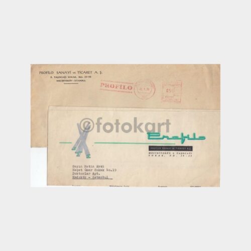 1970 Profilo Antetli Yazısı ve Zarfı