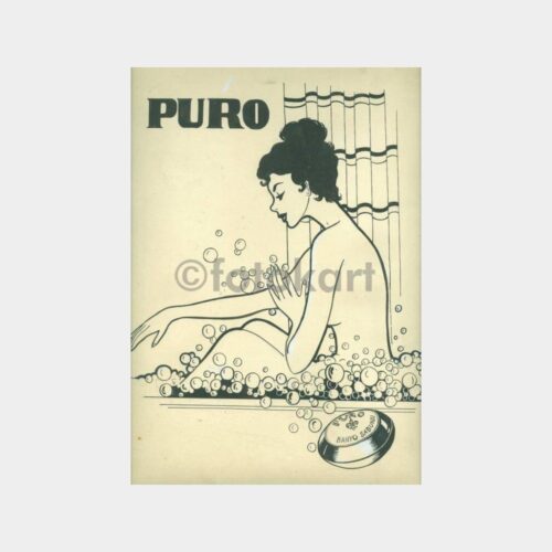 1955 Puro Banyo Sabunları Reklam Çizimi