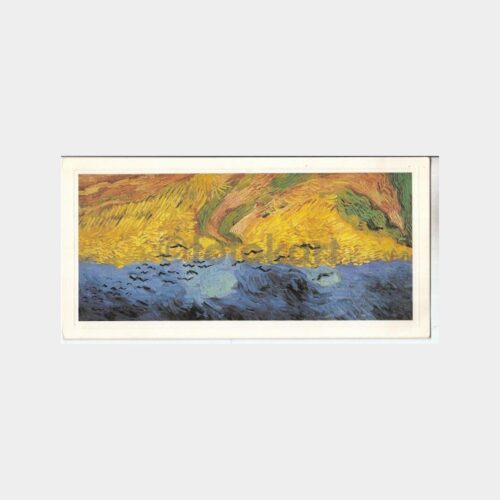 Ressam Van Gogh Tablosu -Buğday Tarlasında Kargalar- Tebrik Kartı