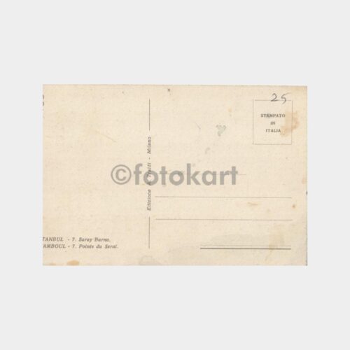 1930 İstanbul Sarayburnu Tablo Kartpostal - Görsel 2