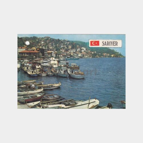 1970 Boğaziçi Sarıyer İskele Görünüş Kartpostal