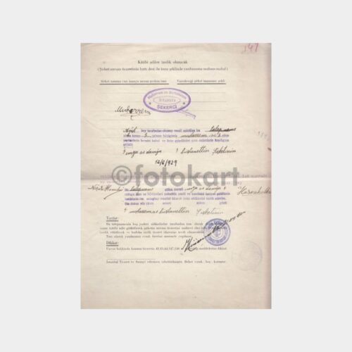 1929 Şekerci Muharrem Burhanettin İmza Sirküleri