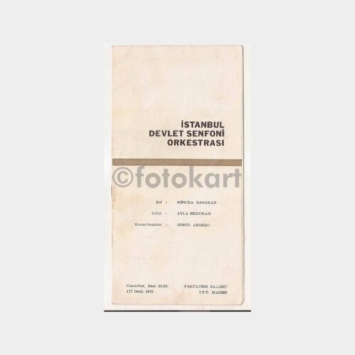 1976 İstanbul Devlet Senfoni Orkestrası Program