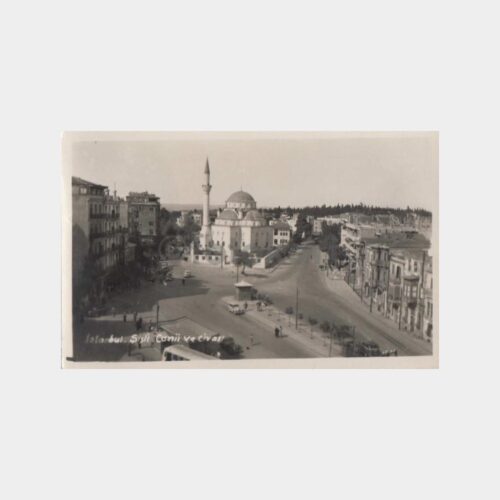 1940 Şişli Camii Civarı Konulu Kartpostal