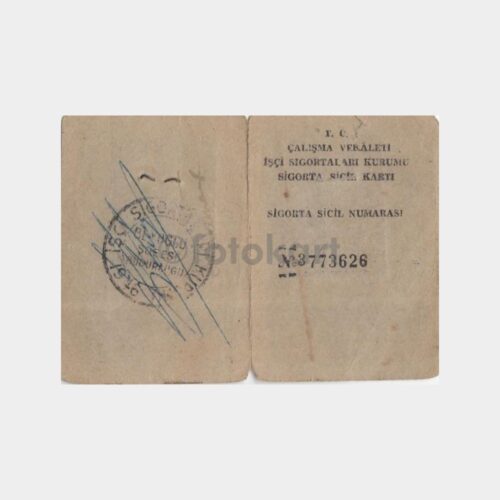 1970 Sosyal Sigorta Sicil Kartı