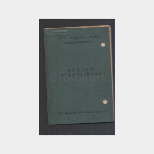 1968 Sosyal Sigortalar Kurumu Borçlu Hesap Defteri