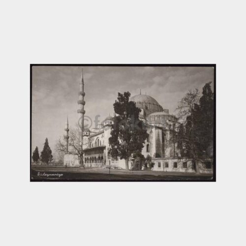 1936 Süleymaniye Camii Damgalı Kartpostal