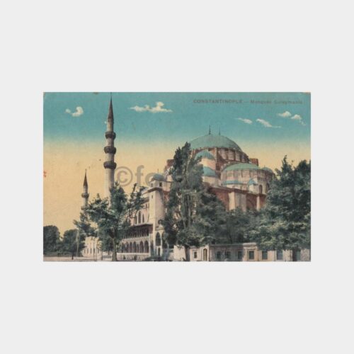 1910 Süleymaniye Camii Görünüş Kartpostal
