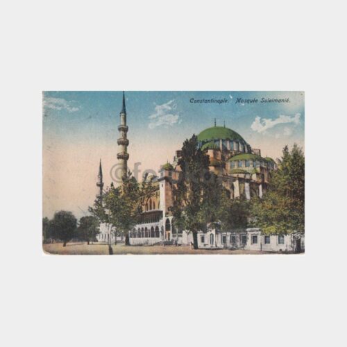 1922 İstanbul Süleymaniye Camii Nadir Kartpostal