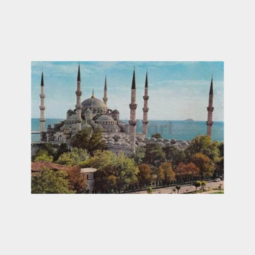 1980 İstanbul Sultanahmet Camii Görünüş Kartpostal