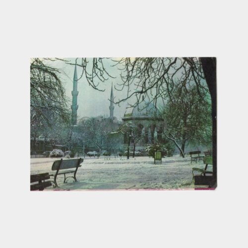 1980 Sultanahmet Park Alman Çeşmesi Kış Konulu Kartpostal