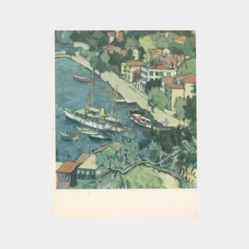 1975 Naile Akıncı - Boğaziçi Tarabya Ressam Tablo Kartpostal
