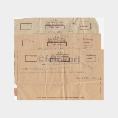 1942 Telsiz Telgraf Kağıdı (3 Adet)